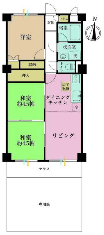 その他 3LDK、専有面積56.7m2