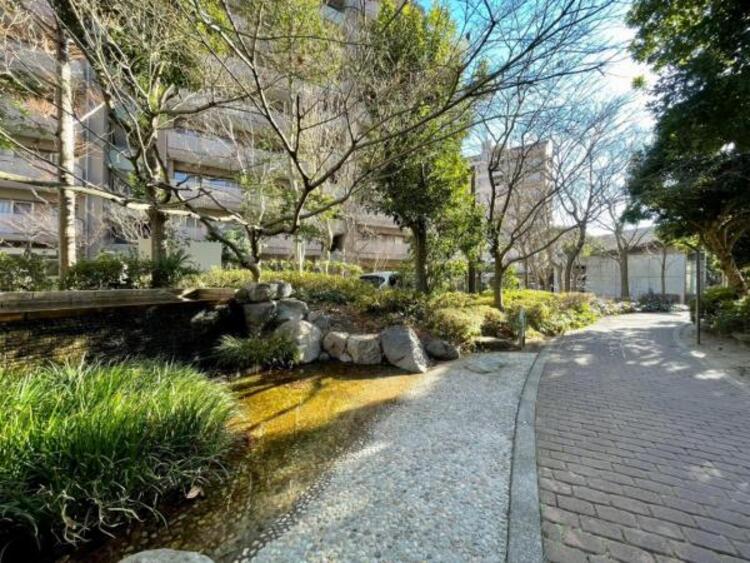 その他 敷地内のビオトープや小川などで、暮らしの中に水のせせらぎを感じられます。