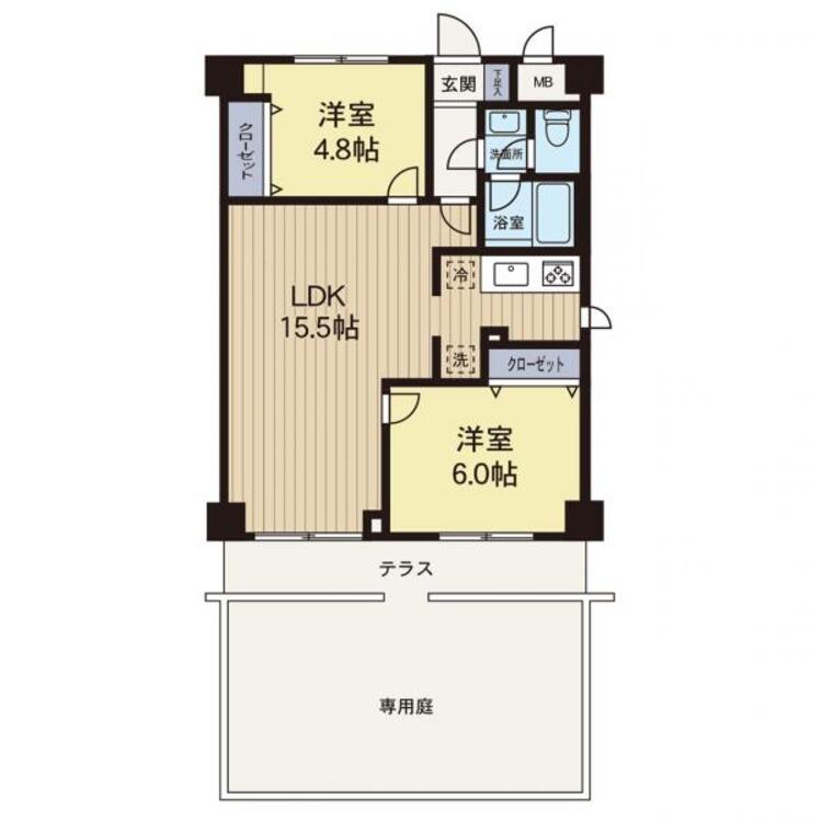 間取り 【間取図】時間のゆとりと空間、爽やかな陽光がもたらす光と風を贅沢なまでに感じる暮らしがここに始まります。