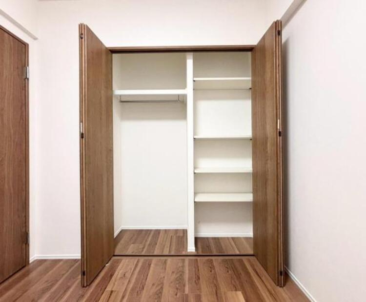 収納 部屋に備えられたクローゼット。普段使わないものなども収納可能ですので、居室を広く使うことが出来ます。（2025.11.14撮影）