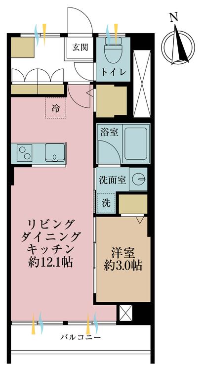 その他 1LDK、専有面積40.5m2、バルコニー面積4.5m2