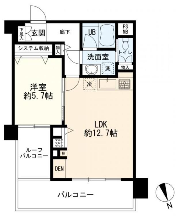 間取り 間取図　1LDK