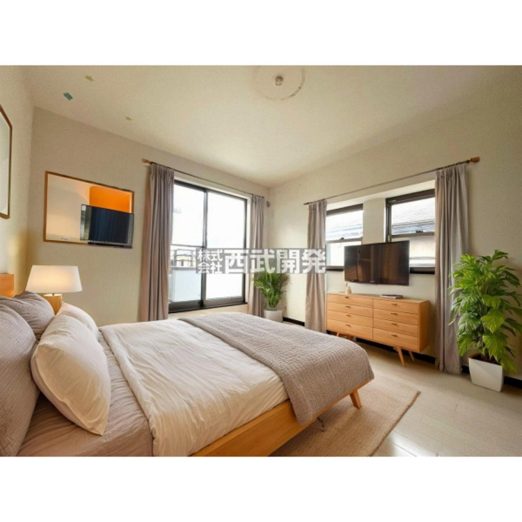 居間 配置してある家具や小物はCGによるイメージです（洋室7帖）