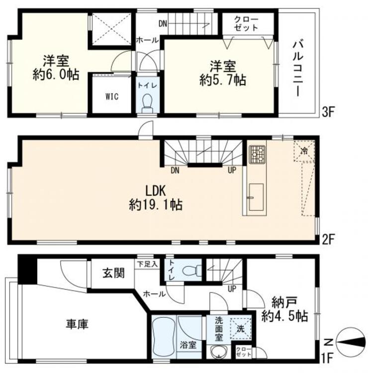 間取り ２ＳＬＤＫ＋カーポート
