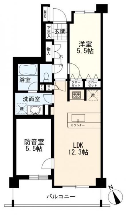 間取り 間取図　１ＬＤＫ＋Ｓ