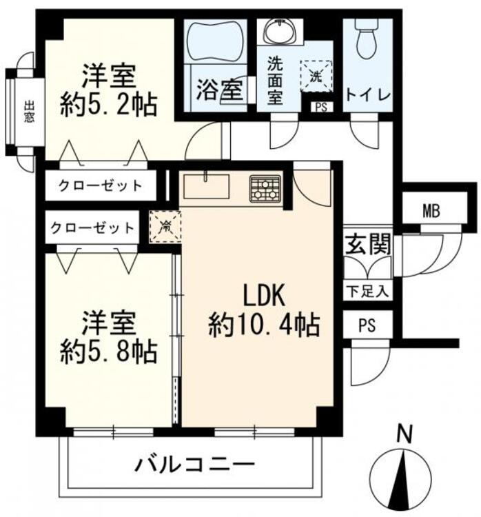間取り 間取図　2LDK