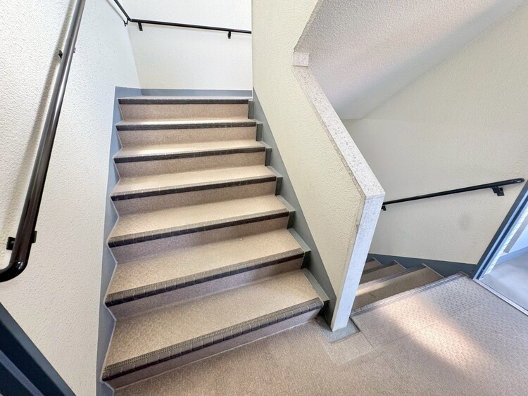 その他 共用部の階段です。明るく清潔に管理されています。