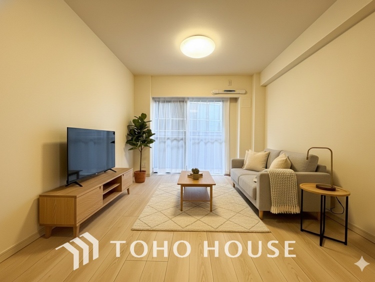 内装 【LIVING】◆煌びやか◆愛おしい家族との団欒の時間をより一層幸せなものに感じさせる煌びやかなLDK。輝かしい毎日が待っています。※この画像の家具の配置には、CGによる加工を施しております。