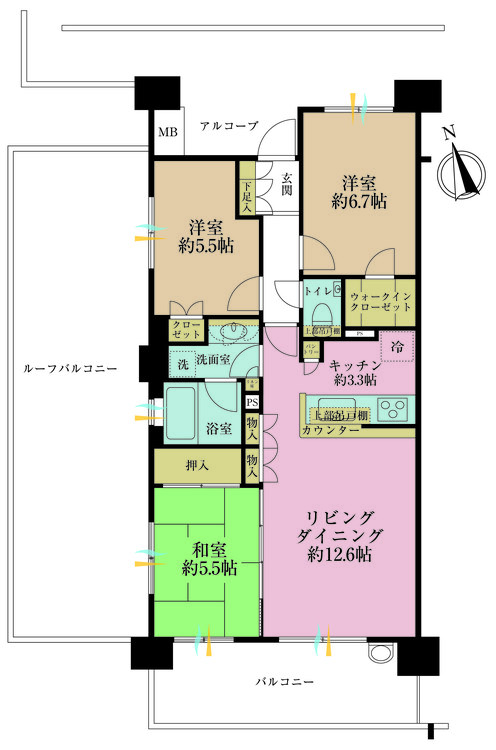 その他 3LDK、専有面積70.19m2