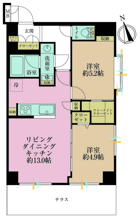 その他 2LDK、専有面積56.04m2
