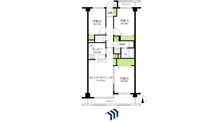 間取り 広大な空間を誇るLDKは、あなたの創造性を解き放つ舞台。ゆとりのある各居室と機能的な水回りが、都心の贅沢を極めます。