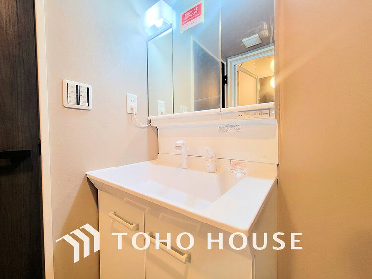 洗面 清潔感のある洗面室