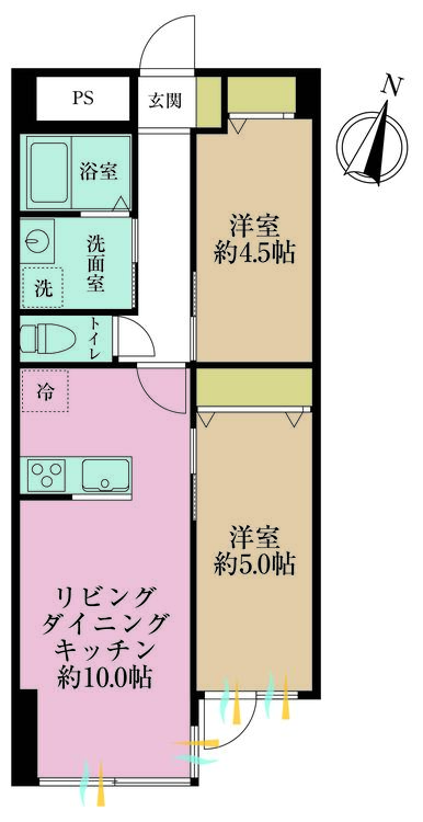 その他 2LDK、専有面積47.47m2、バルコニー面積2.02m2