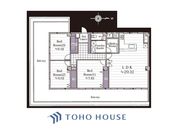 間取り 暮らし続けることで、住まいの意味を問いかける。団欒を育むスペースは通風・日当たり良好で、窓を開けるとすこやかな風が吹き抜けます。