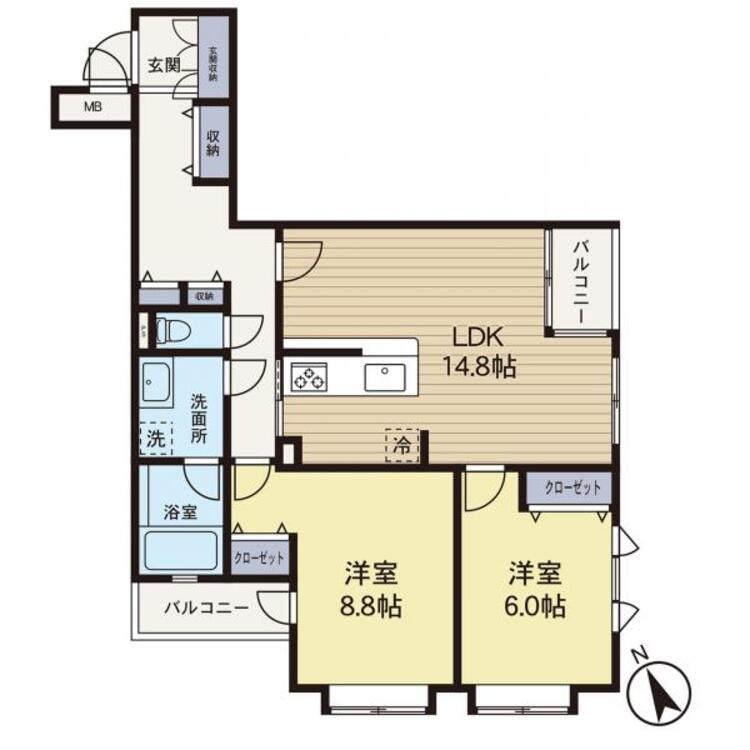 間取り 【区画図】穏やかな風と陽光、日常生活を一段と心地よいものにしています。周辺とのコラボにより明るく開放的な空間を演出。