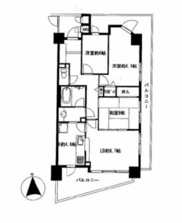 間取り 全室開口部有、陽当たりと風通しのよい住まい