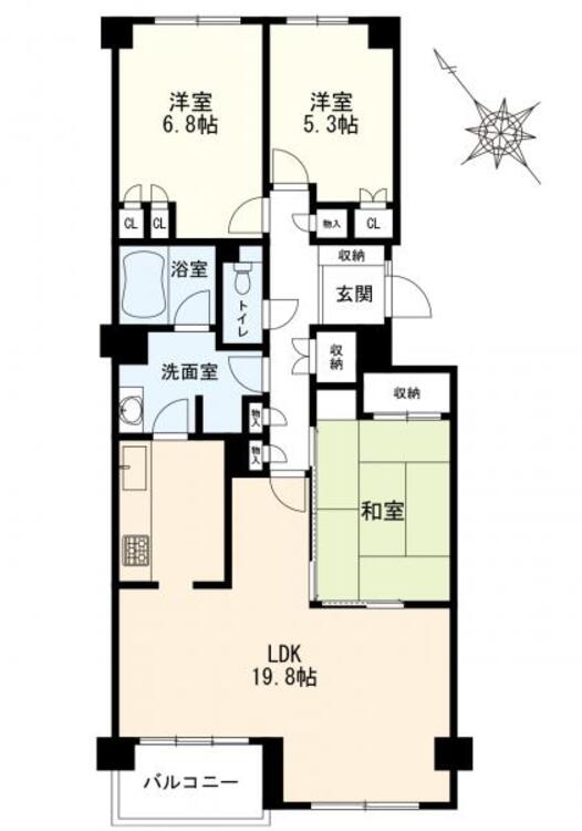 間取り 間取図　３ＬＤＫ