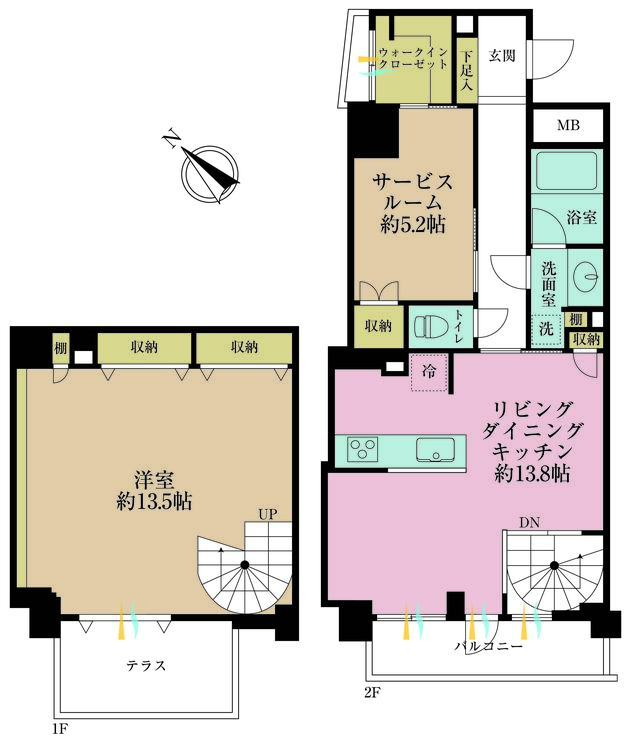 その他 1LDK+S（納戸）、専有面積83.34m2、バルコニー面積5.89m2
