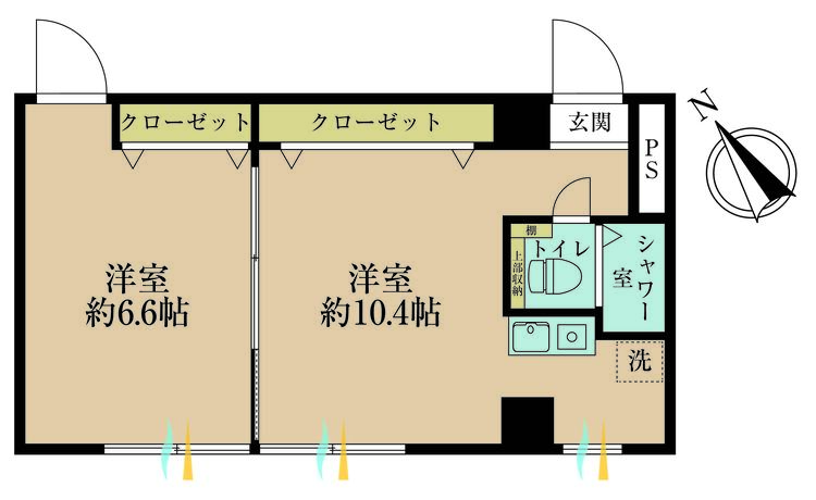 その他 1LDK、専有面積30.57m2