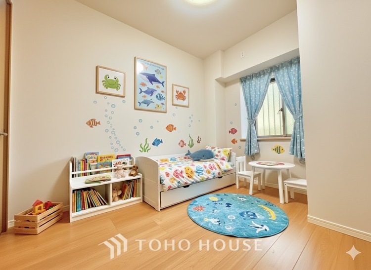 内装 ＊配置してある家具や小物はCGによるイメージ画像です。勉強も遊びも安心して過ごせるおすすめの子供部屋です。