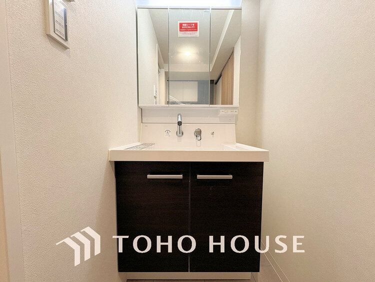 洗面 清潔感のある脱衣場