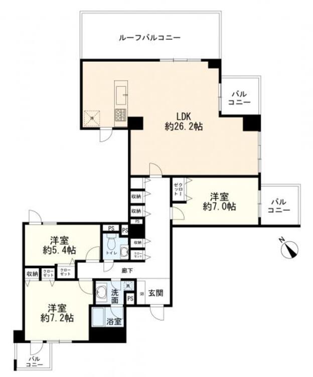 間取り 間取図　3LDK