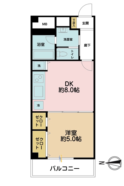 その他 1DK、専有面積34.67m2