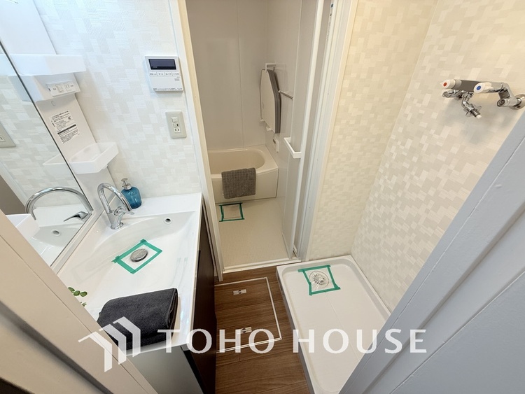 洗面 清潔感のある洗面室