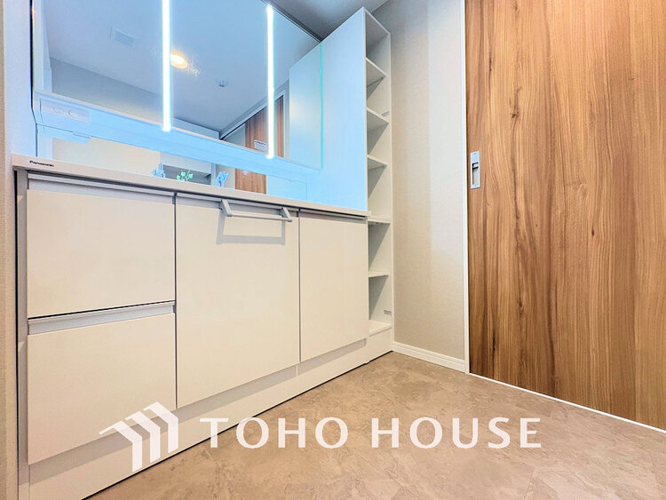 洗面 清潔感のある脱衣場