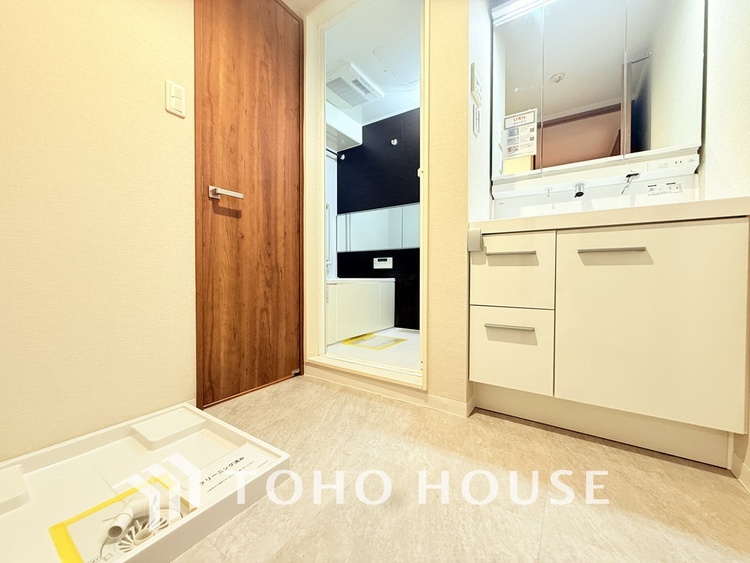 洗面 清潔感のある洗面室