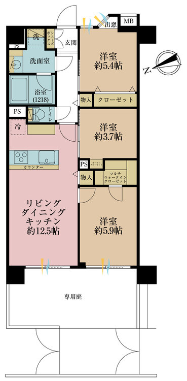 その他 3LDK、専有面積63.11? 