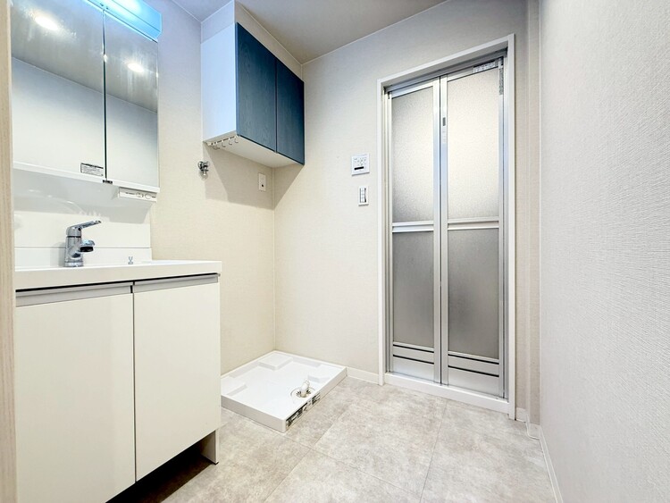 洗面 十分な広さの脱衣所。