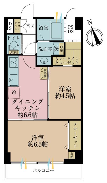 その他 2DK、専有面積43.2m2、バルコニー面積5.52m2