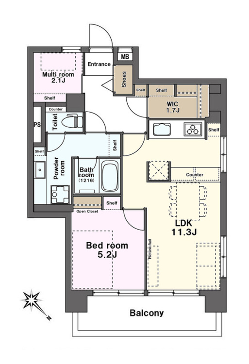その他 2LDK、専有面積53.7m2