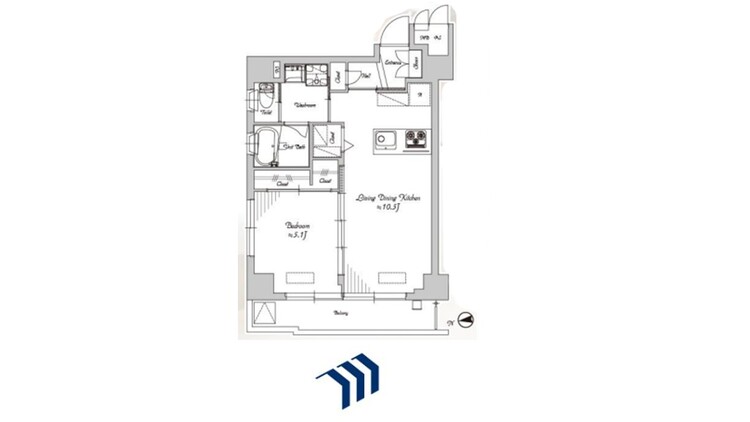 間取り 緻密な設計が、空間に無限の広がりを錯覚させます。機能性を凝縮した都市型の間取りは、あなたのスマートな生活を力強くサポートします。