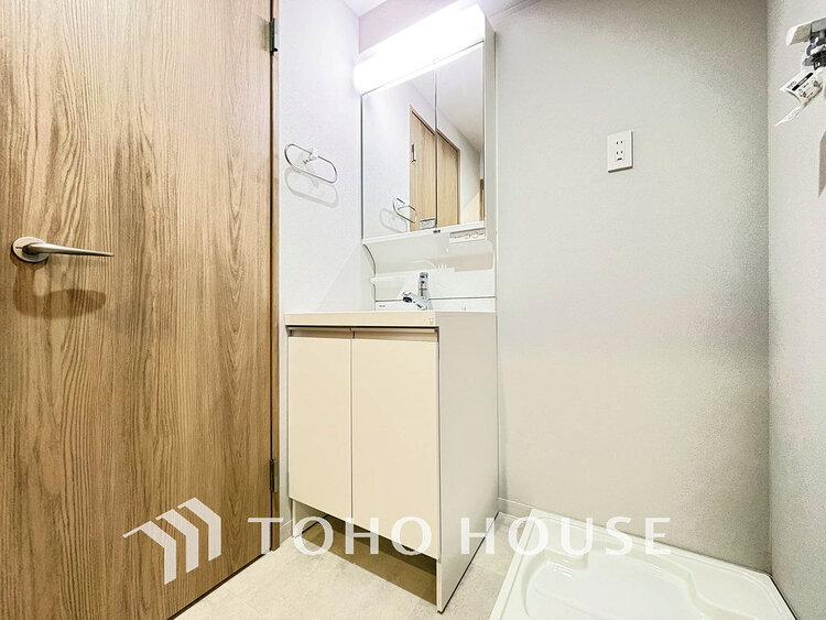 洗面 清潔感のある脱衣場