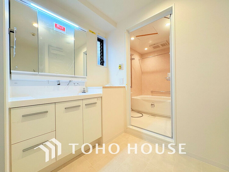 洗面 清潔感のある洗面室