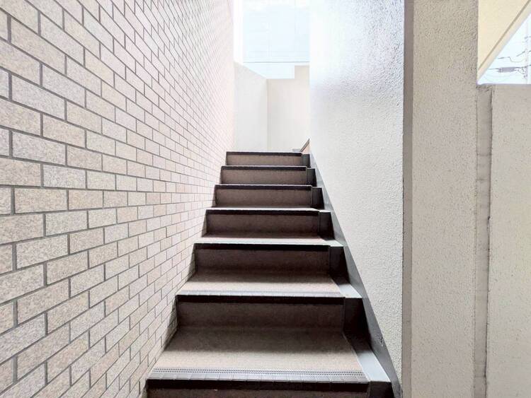 その他 共用部の階段です。明るく清潔に管理されています。