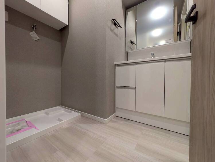 洗面 十分な広さの脱衣所。