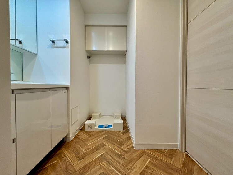 洗面 十分な広さの脱衣所。