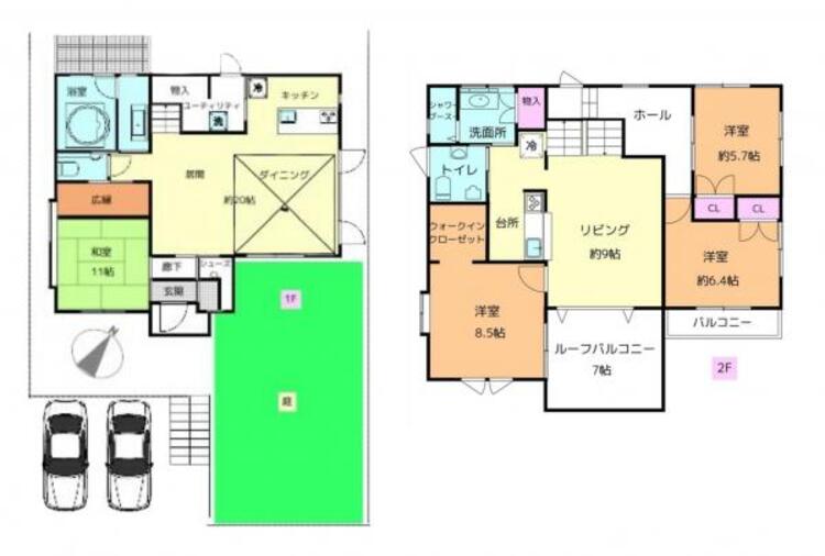 間取り 一緒に家族の絆を深める、（1LDK+3LDK）二世帯住宅の贅沢な時間をお楽しみください。