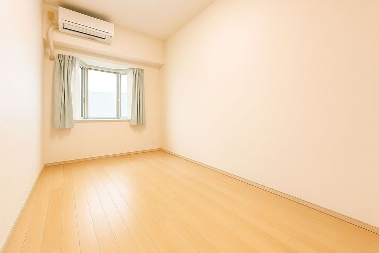 寝室 ベッドも十分に設置するスペースがあります。（ＣＧ空室加工済み）