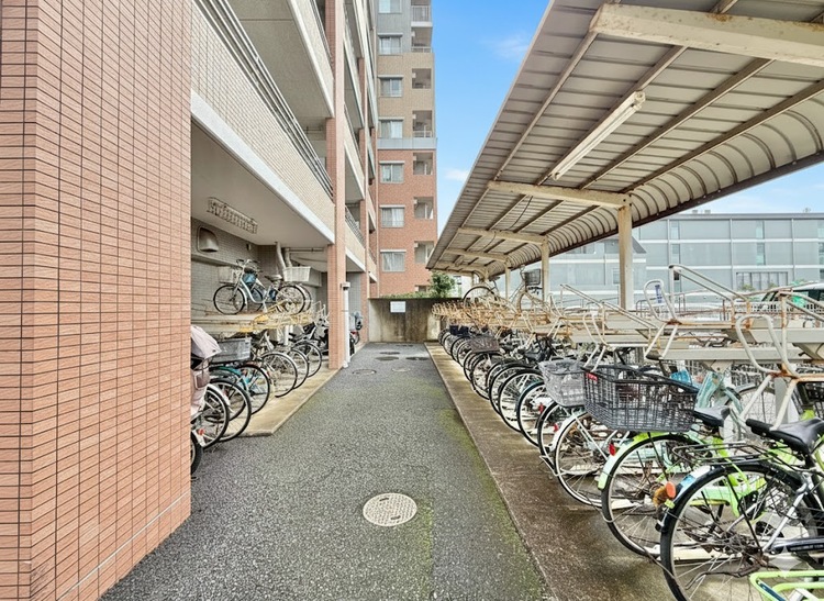 設備 整理整頓された駐輪場で、管理体制の良好さがうかがえます。