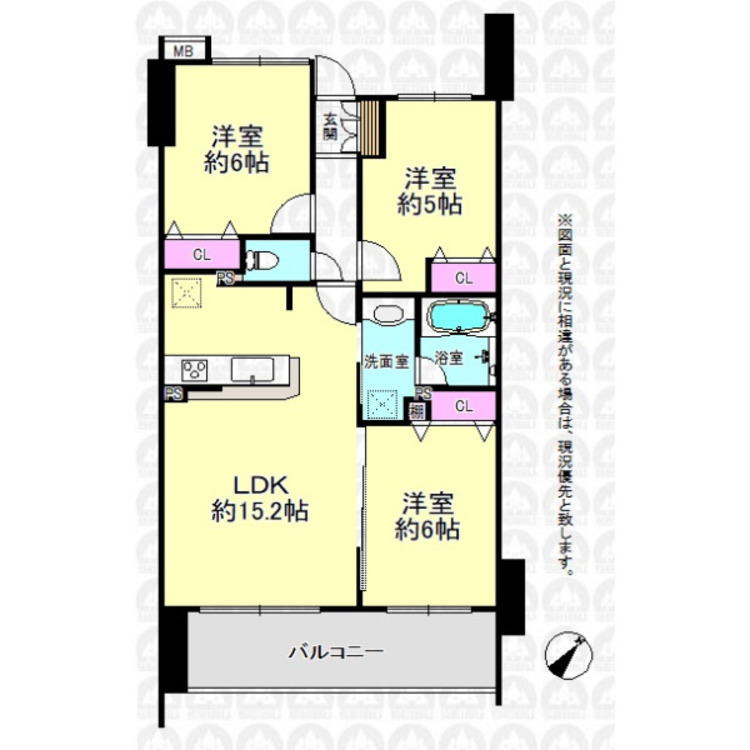 間取り 空室ですのでお気軽にご内覧出来ます！
