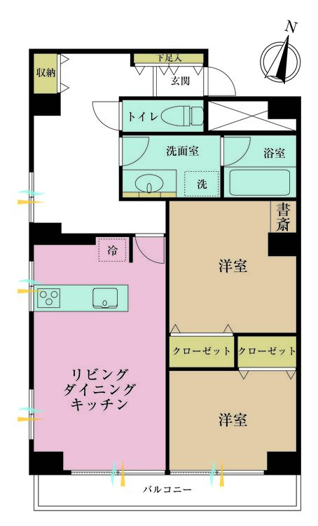 その他 2LDK、専有面積57.75m2