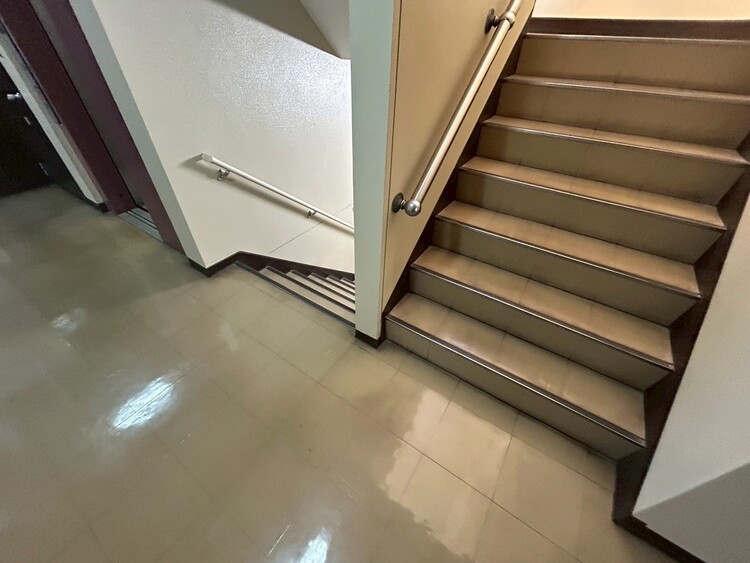 その他 共用部の階段です。明るく清潔に管理されています。