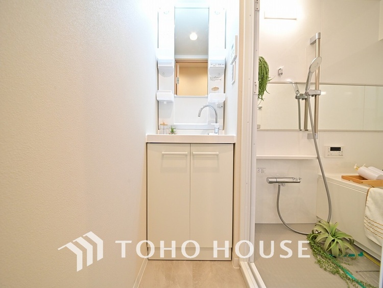 洗面 清潔感のある洗面室