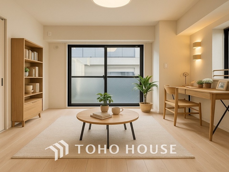 内装 ※配置してある家具や小物はCGによるイメージ画像です。【ROOM】感性を育むプライベートルームはシンプルでスマートな空間。好みの空間で読書をしたり、音楽を聞いたりと一人の時間も充実したものにできます。