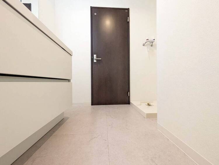 洗面 十分な広さの脱衣所。