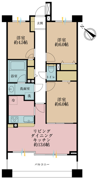 その他 3LDK、専有面積68.83m2、バルコニー面積10.07m2
